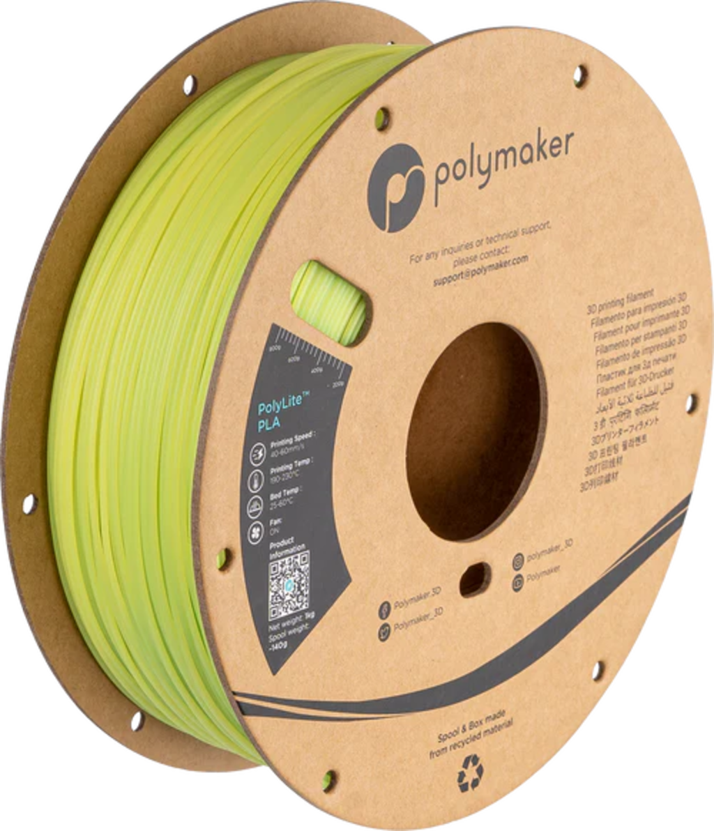 Polymaker  PolyLite PLA Temperature Color Change Green/Lime, 1,75 mm / 1000 g    Farbwechselndes PLA Filament