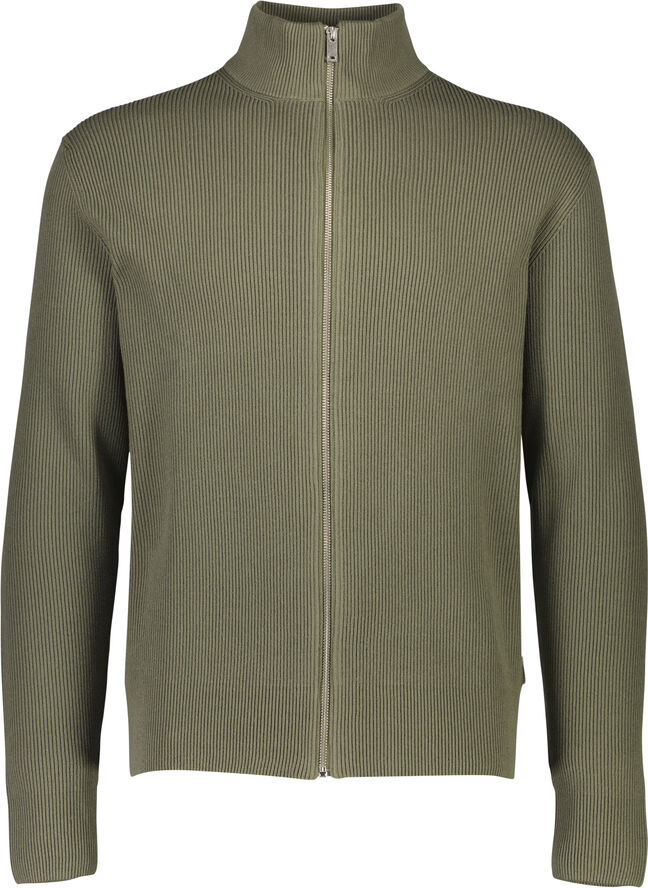Lindbergh Knitted zip cardigan Army