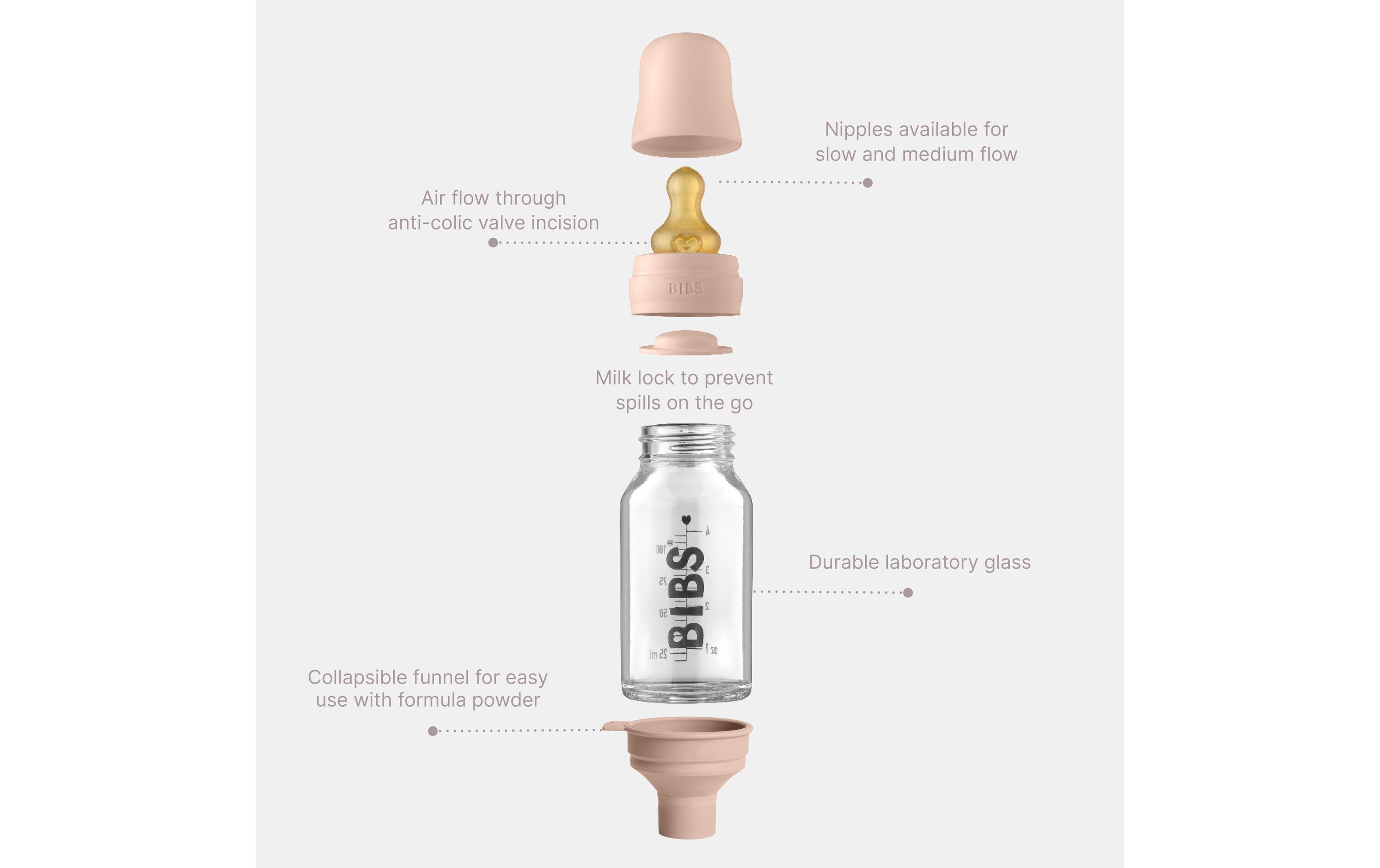Trinksauger Latex Fast Flow 2 StückBottle Nipple aus Naturkautschuk