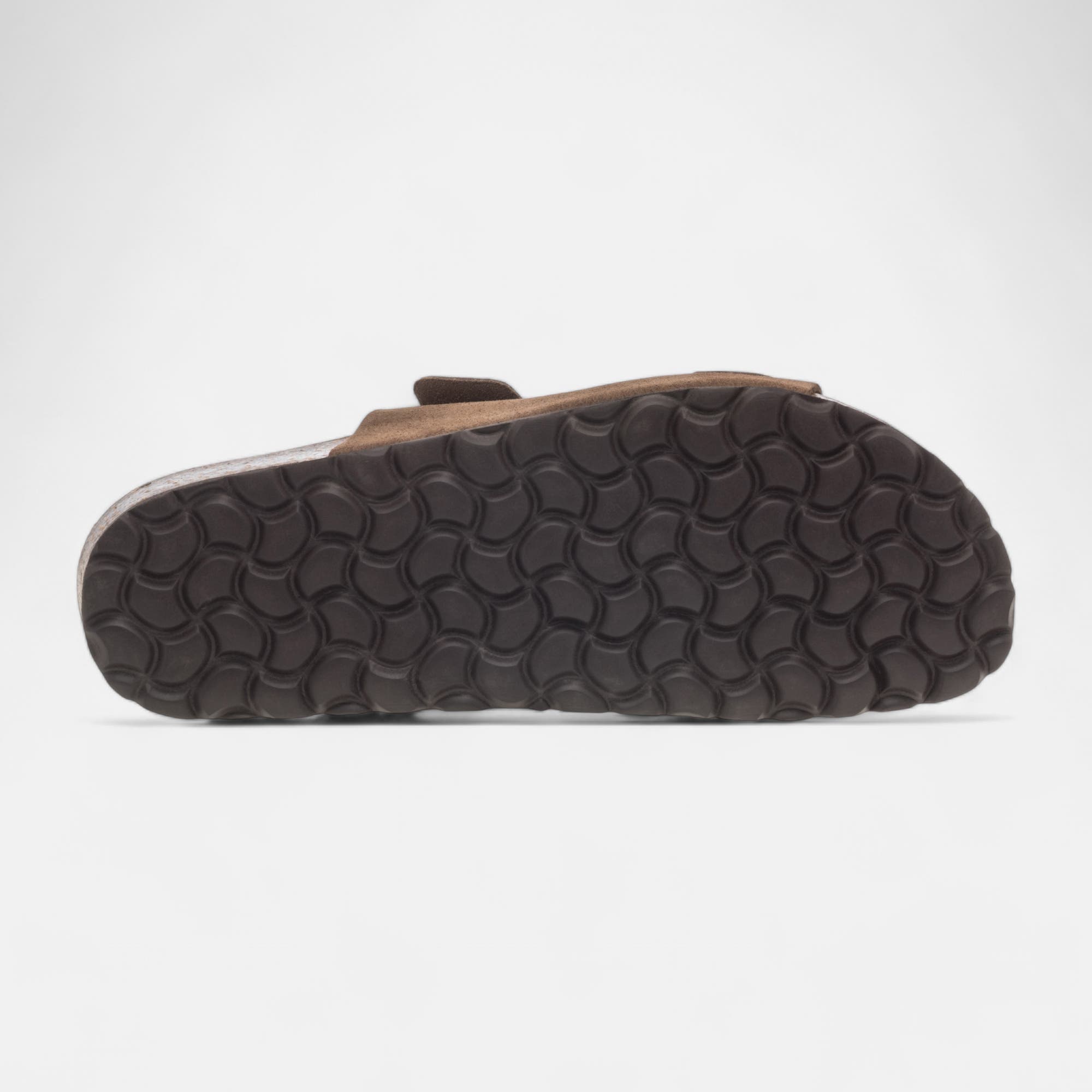 Mules semelle liège Homme en cuir marron