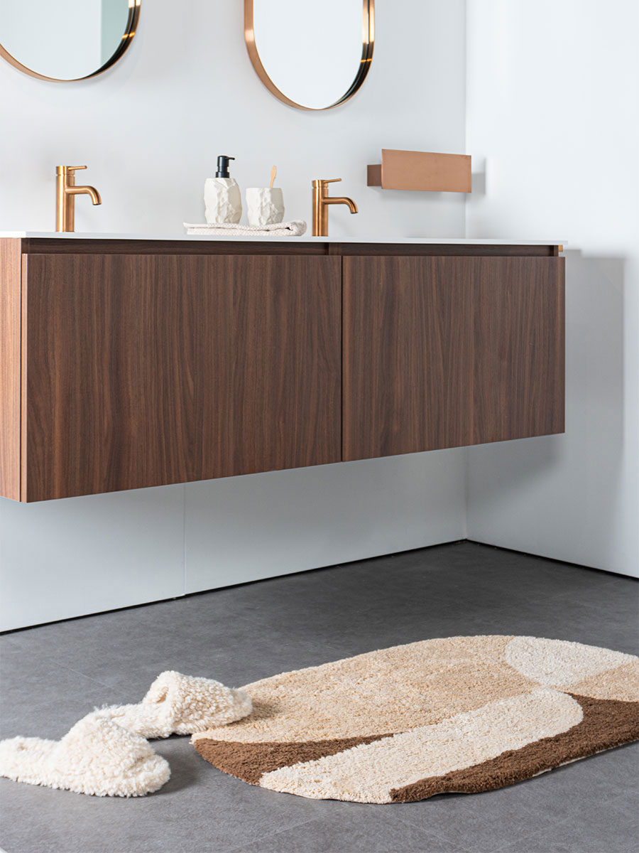 Badmat Bowie Beige Ovaal 60 x 100 cm