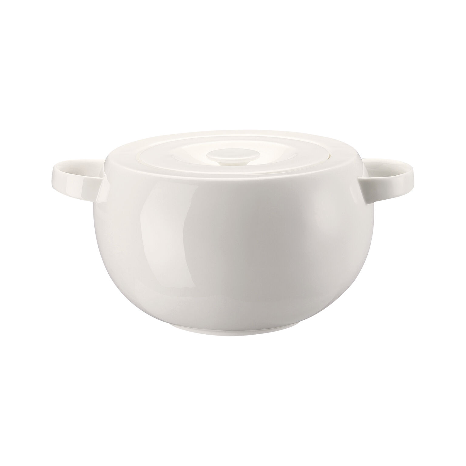 Brillance Bone China Weiss Schüssel mit Deckel