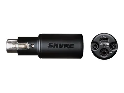Shure Motiv MVX2U - Digital lydadapter - XLR hun til USB 2.0 Type C, 3,5 mm audiostik hun