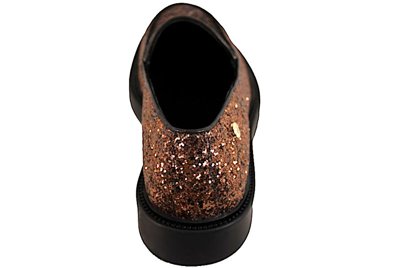 COPENHAGEN SHOES LOAFERS I TEKSTIL MED BRONZE GLIMMER