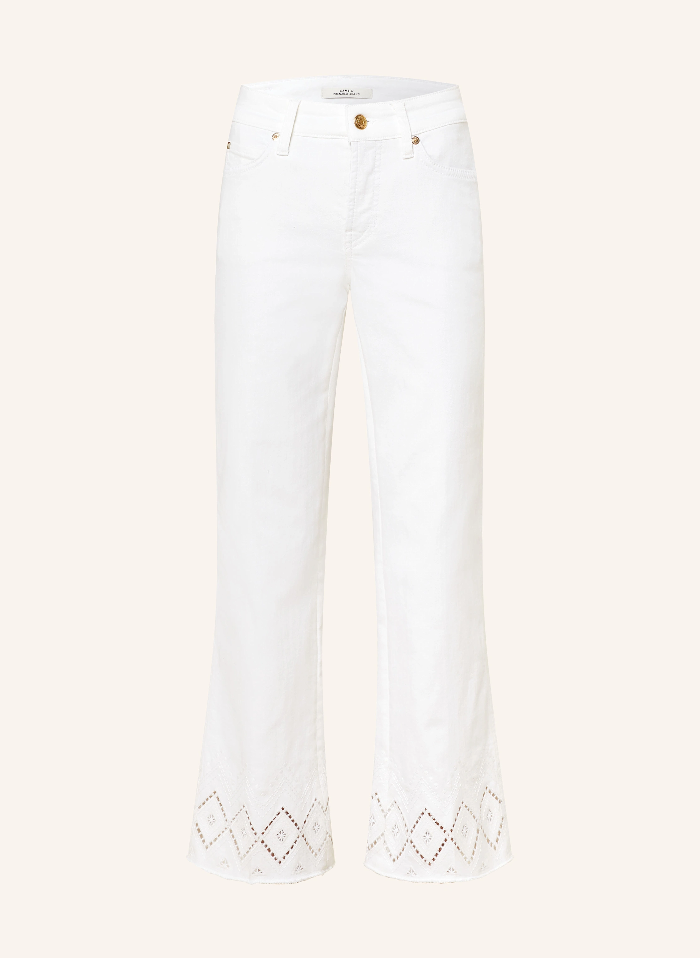 CAMBIO Bootcut-Hose FRANCESCA mit Lochspitze