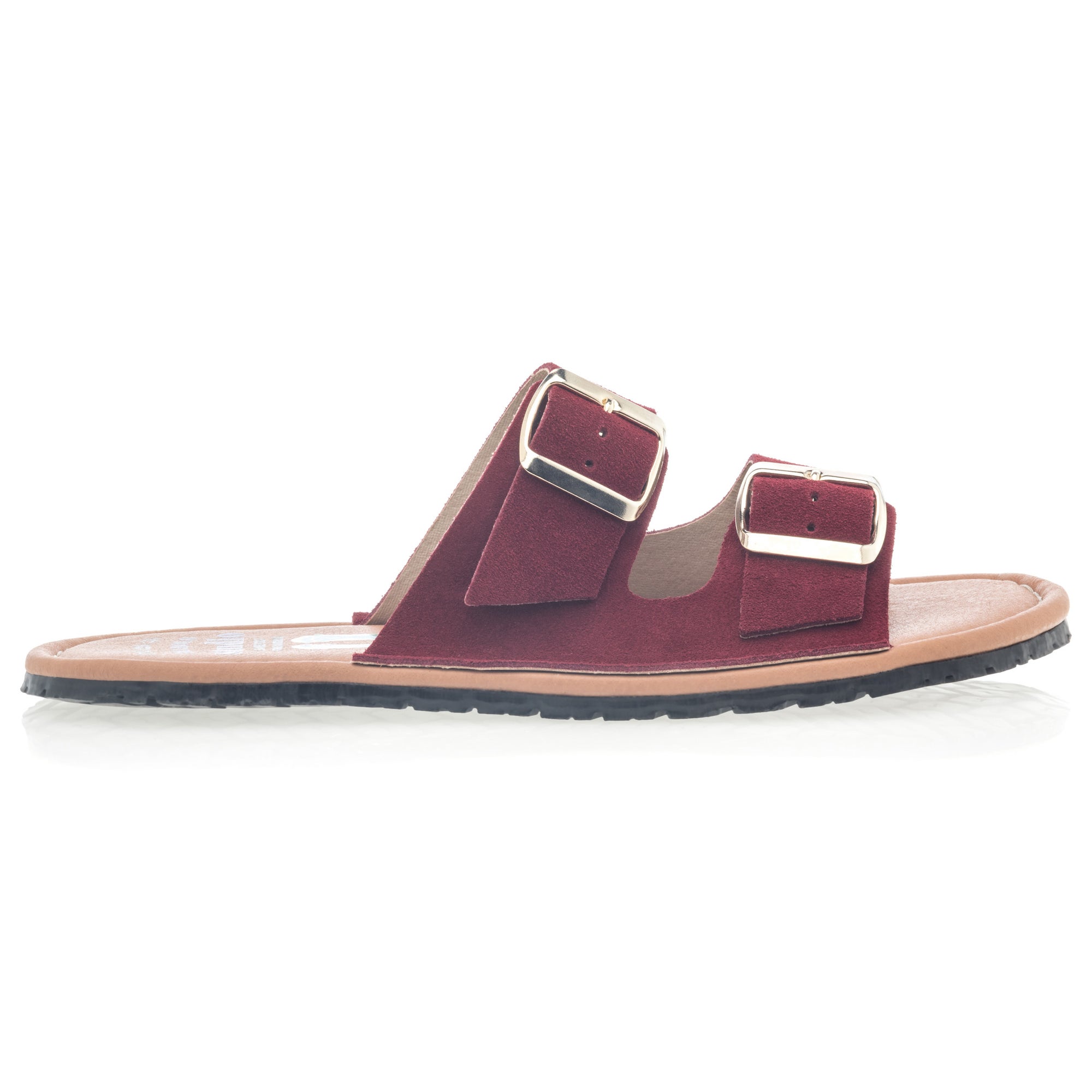 Mules Femme en cuir bordeaux