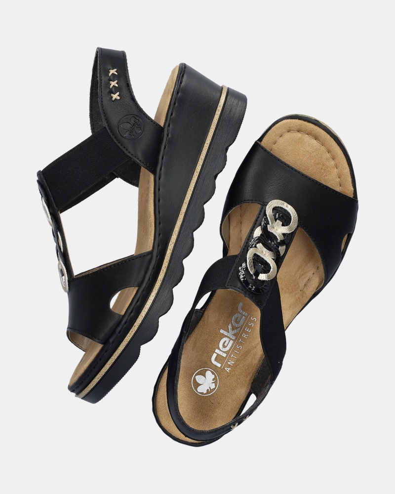 Rieker Sandalen  - zwart