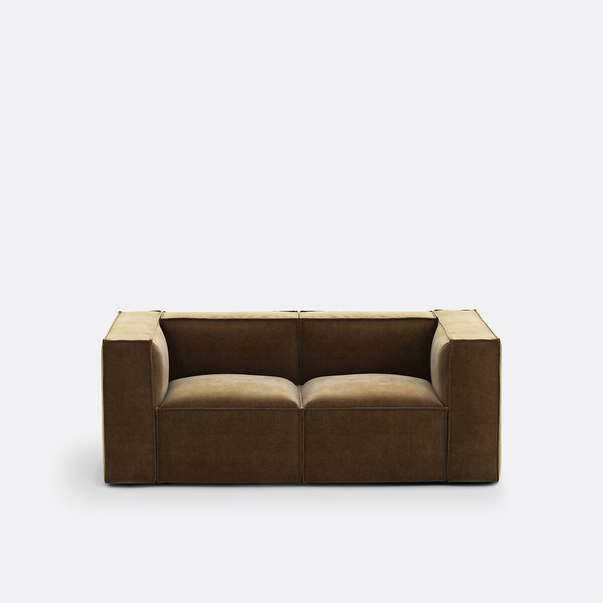 LA REDOUTE INTERIEURS<br>Sofá modular, 2 lugares, veludo cotelê vintage, Seven