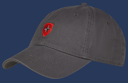 Promotion Baseballcap Baumwolle, Anthracite/Rot/Anthracite