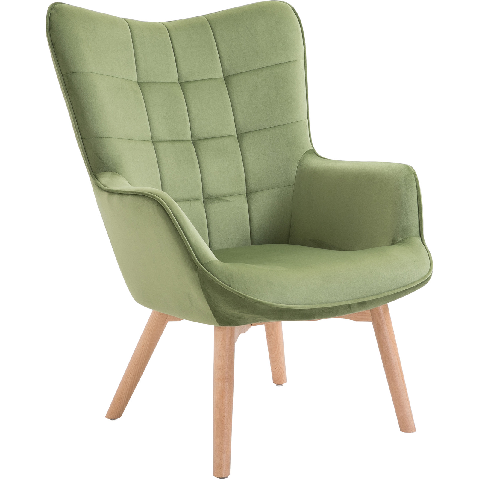 Sessel mit Hocker Daylan grün