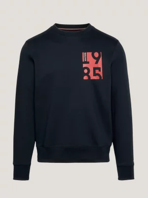 Moletom com gola redonda e estampa de logo