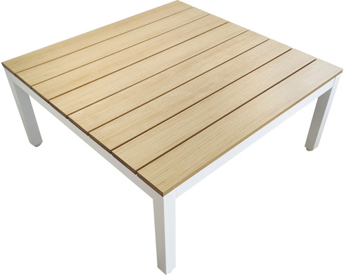 5-zits loungeset bestaande uit: 1 hoekmodule, 2 bankmodules, aluminium/kunststof, wit, inclusief kussens.