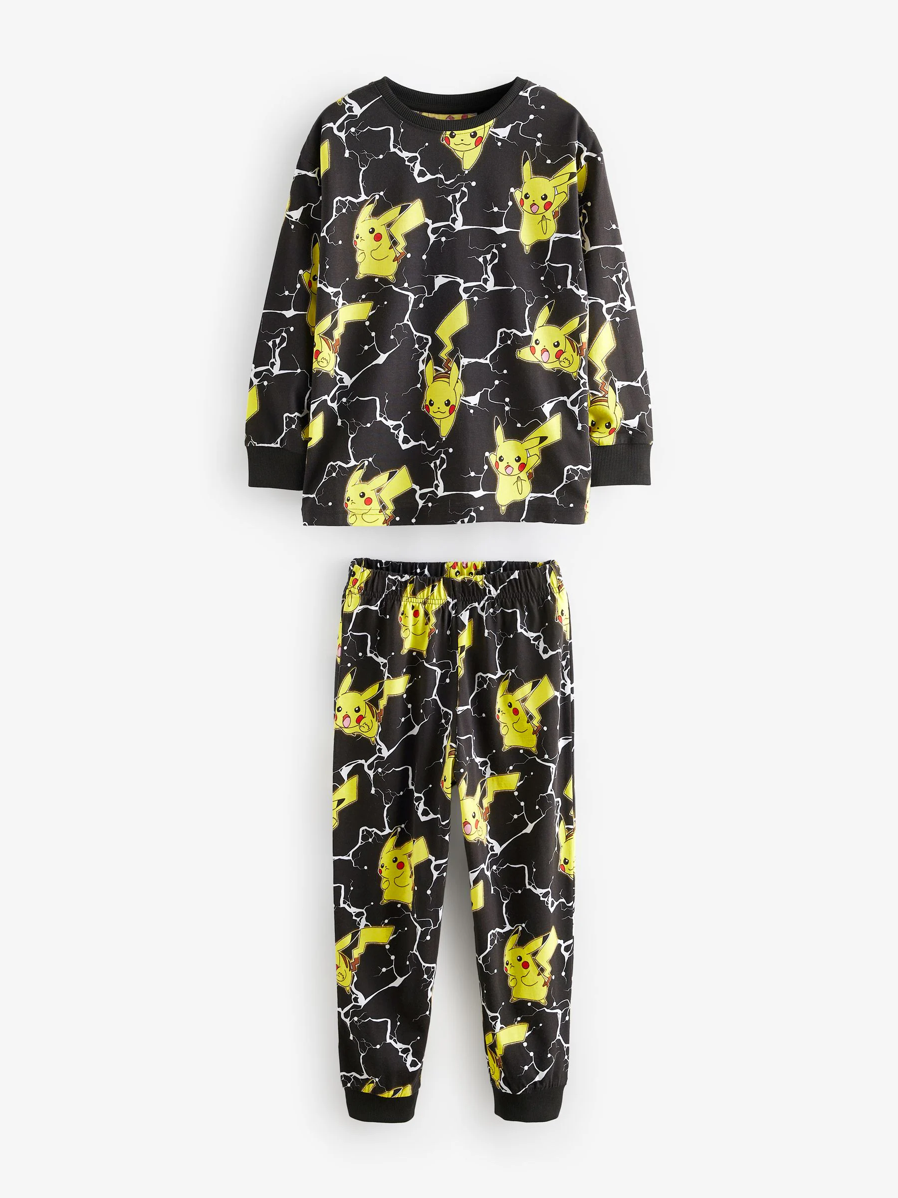 Pokémon geel/zwart - Verpakking van 2 pyjama's met lange mouwen (4-16 jr)
