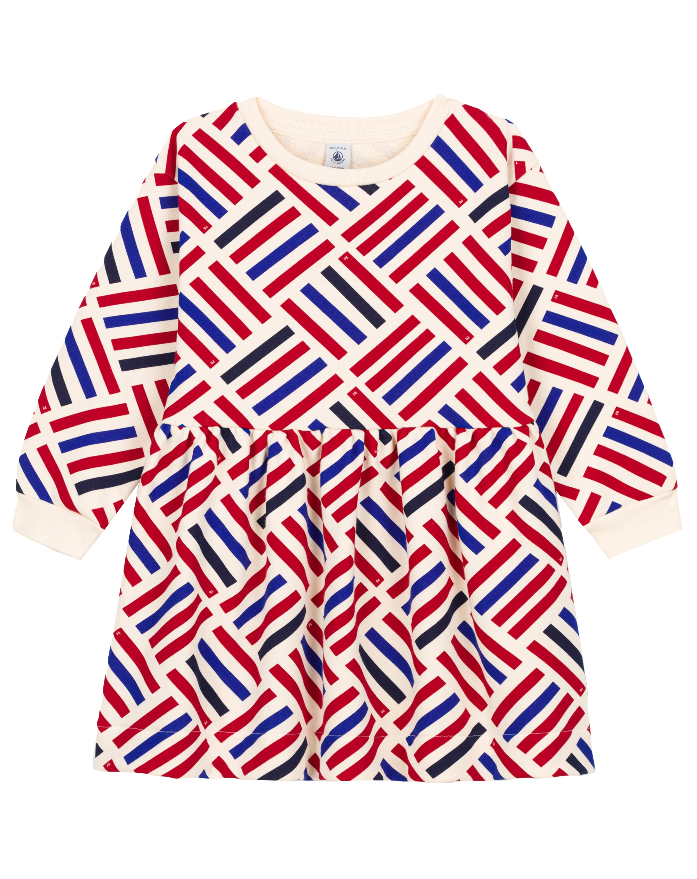 Langarmkleid BANDE AOP in avalanche/multi
