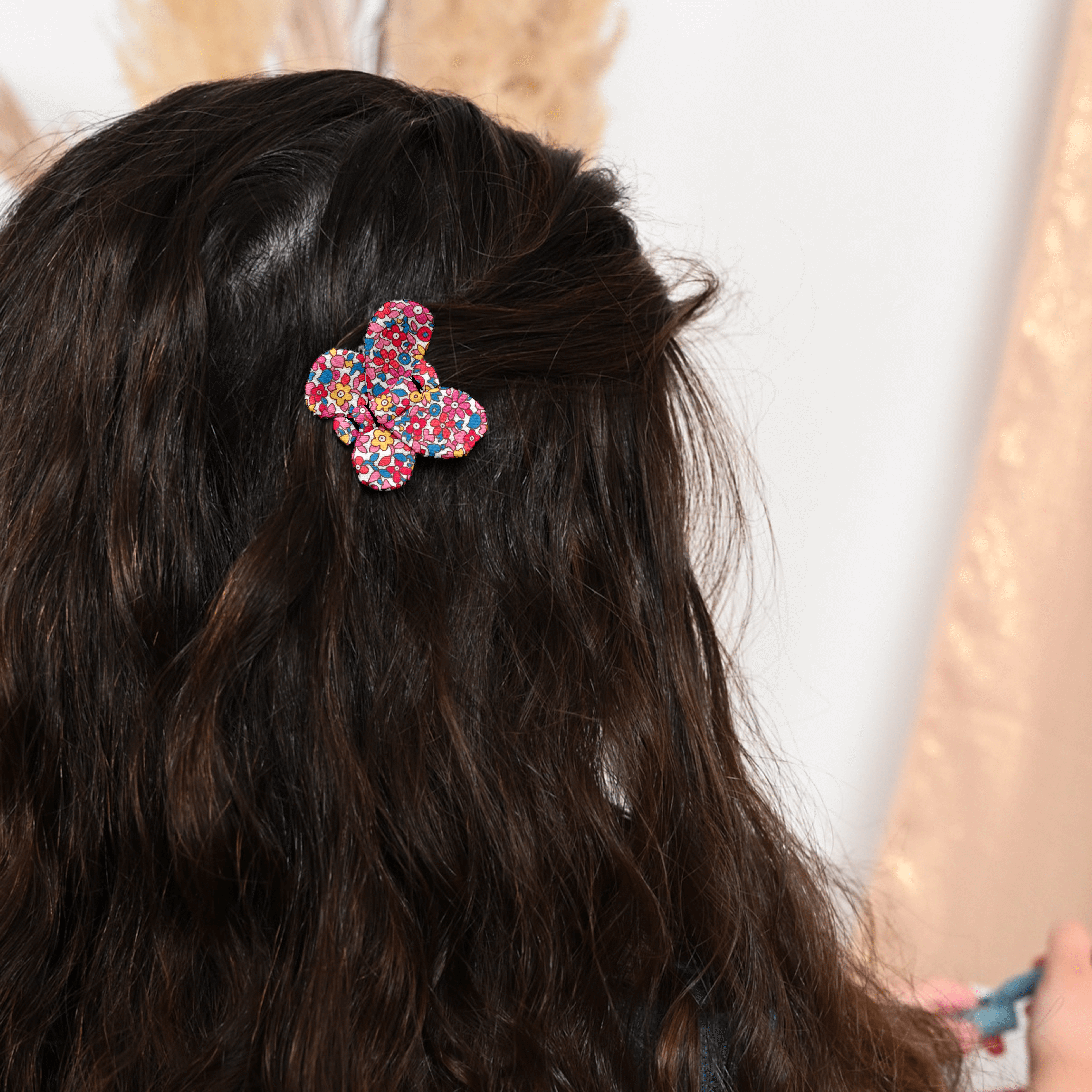 Barrette Petit Papillon Cocktail De Fleurs