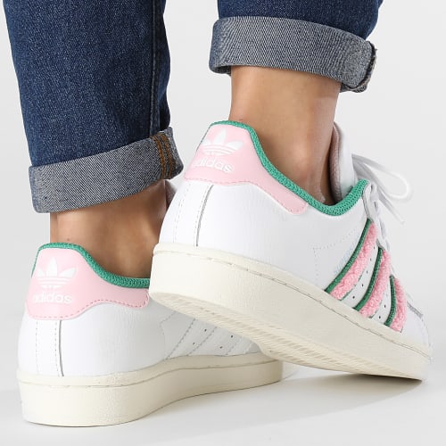 Baskets Femme Superstar IF7611 Cloud White Clear Pink Seco Green