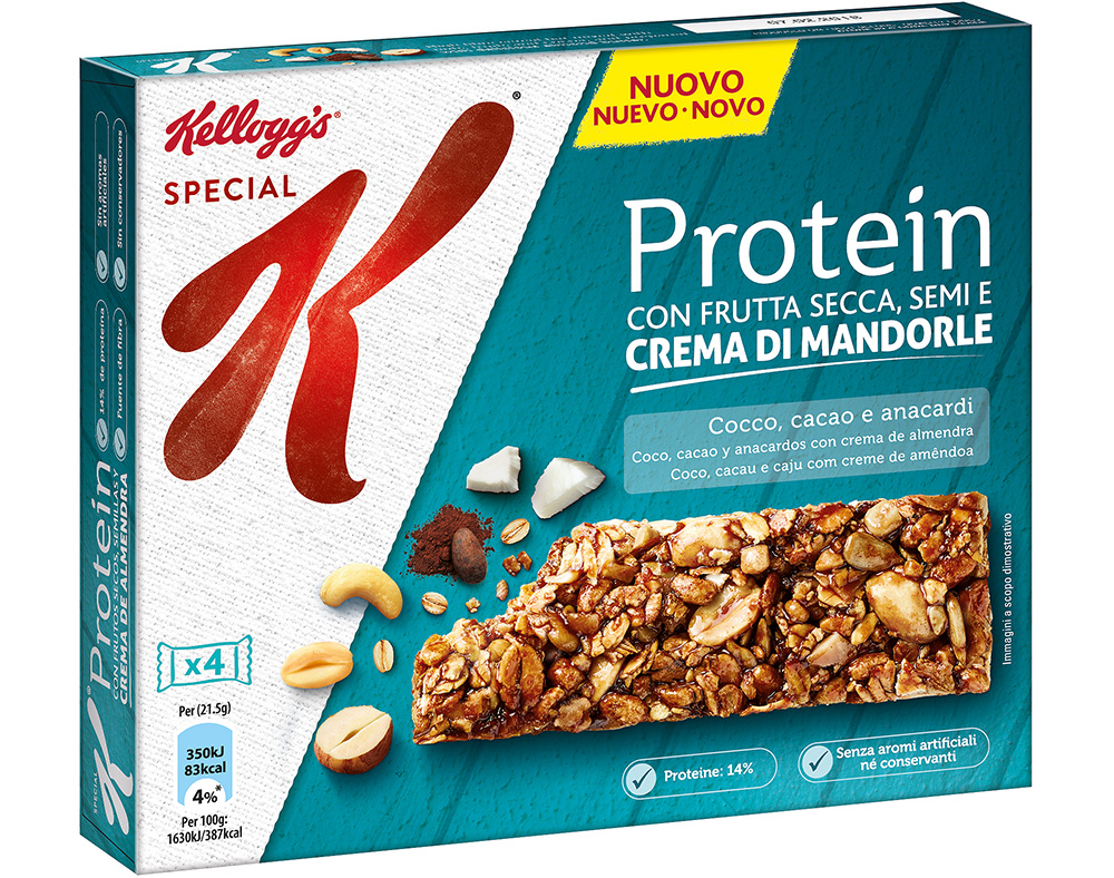 BARRAS SPECIAL K CEREAIS PROTEÍNA CÔCO CACAU E CAJU 4X28G