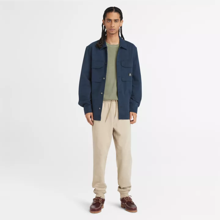 Surchemise aspect délavé pour homme en bleu foncé