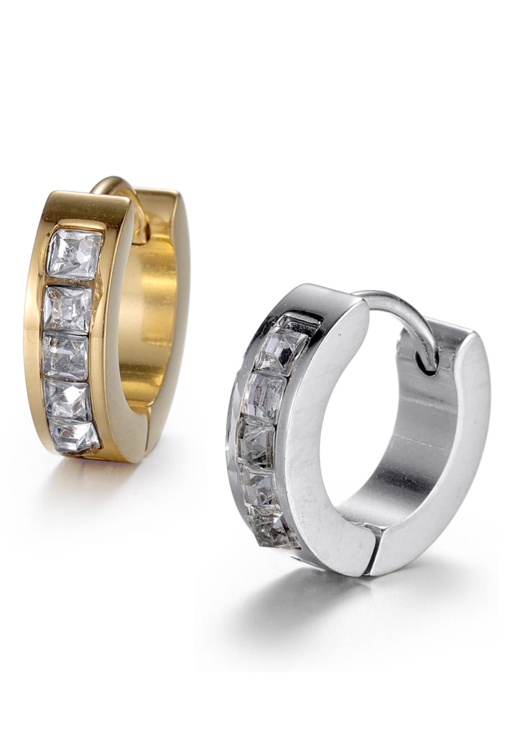 Firetti Creolen-Set »Multipack Schmuck Geschenk Ohrschmuck Creolenset« mit Zirkonia (synth.)