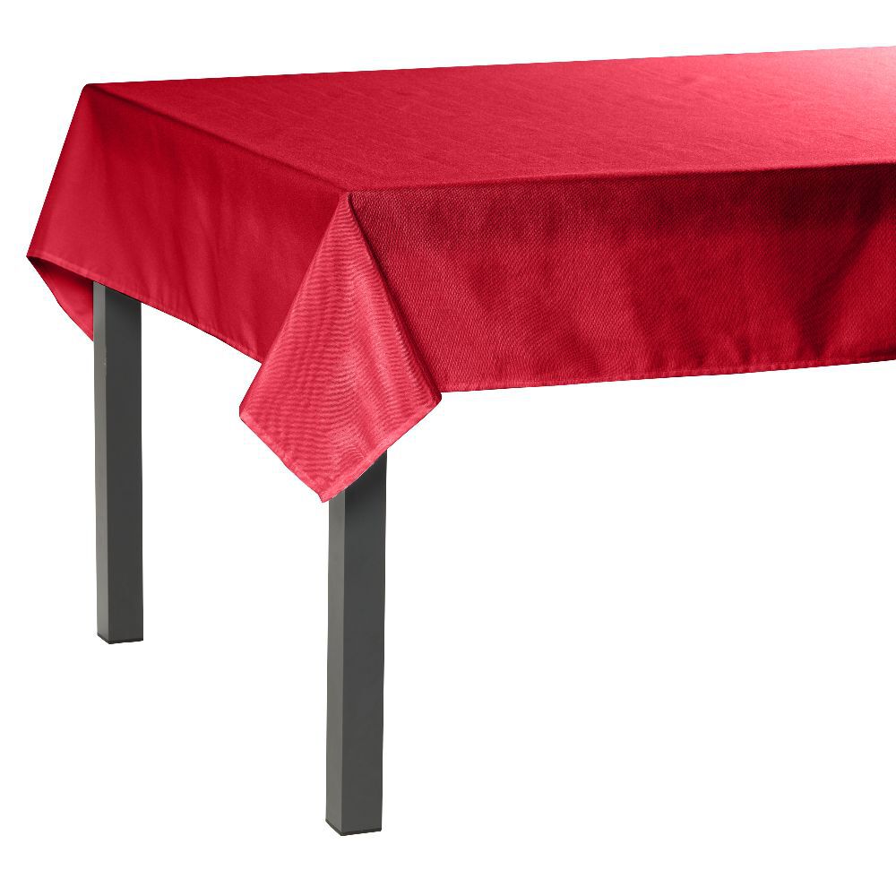 Nappe rectangulaire en tissu rouge