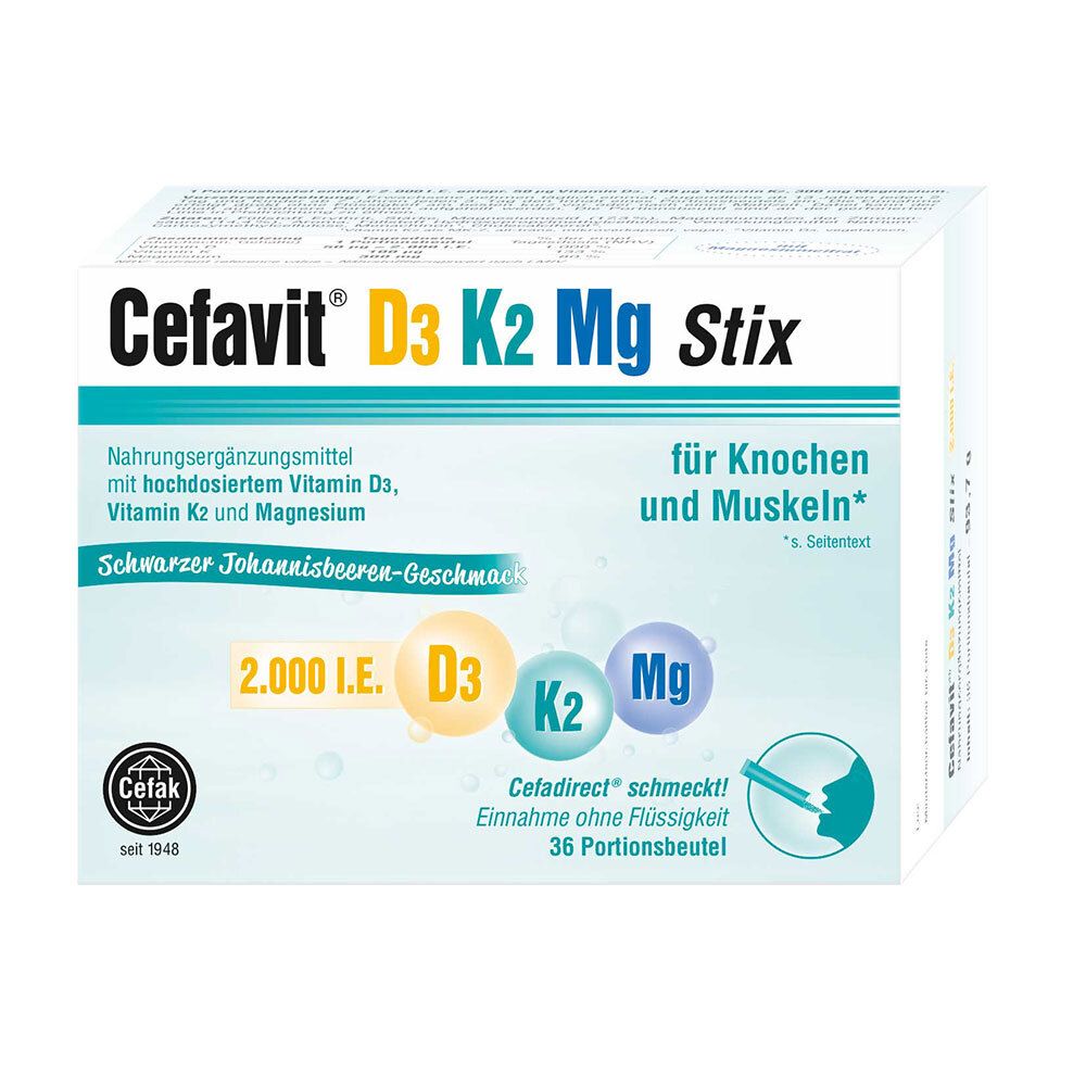 Cefavit D3 K2 Mg 2000 I.E. Stix