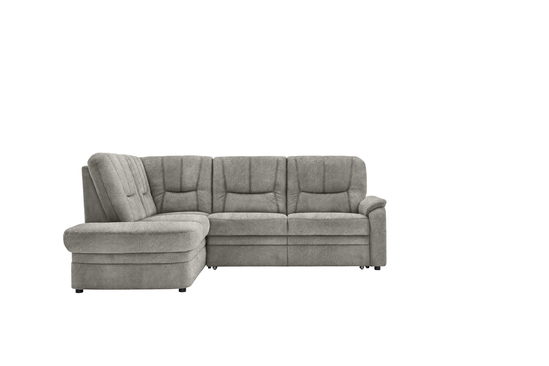 polsterpower Ecksofa - Saddle alu - Basismodell - Ottomane links