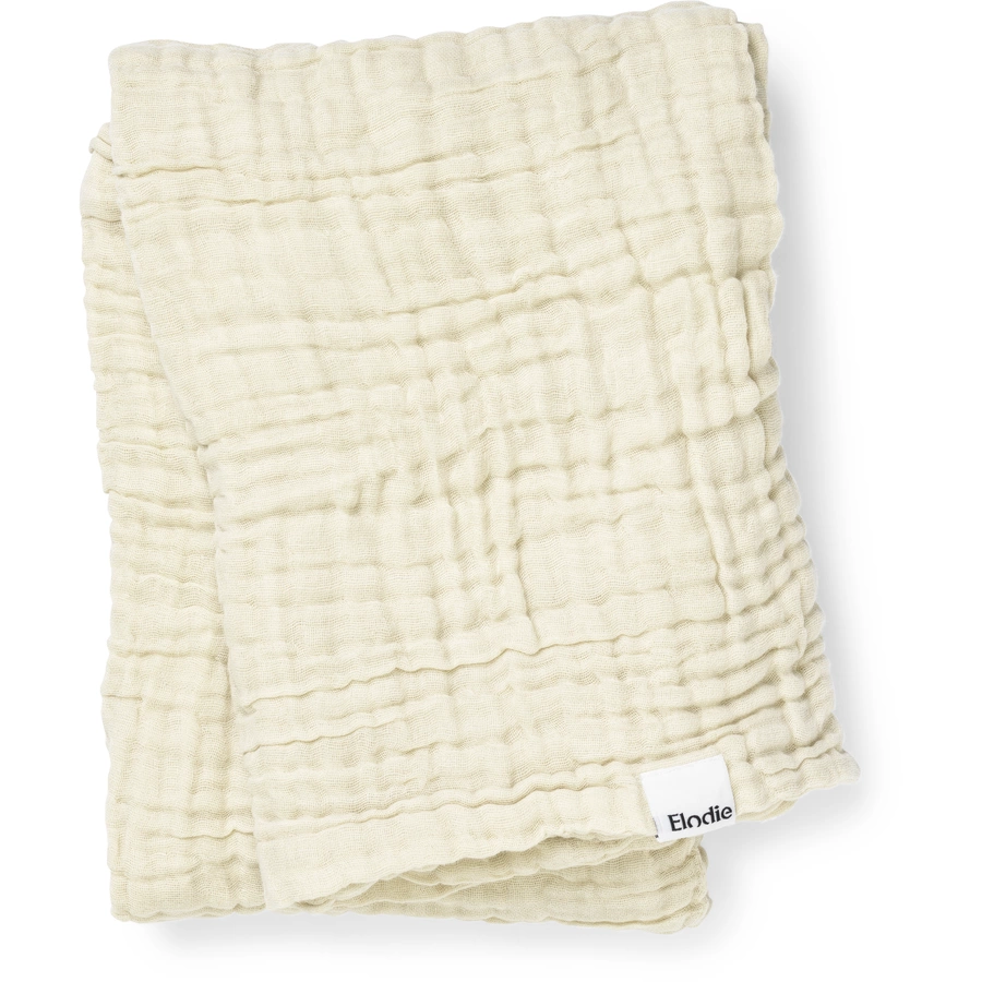 Elodie Crinkle Decke Vanilla White