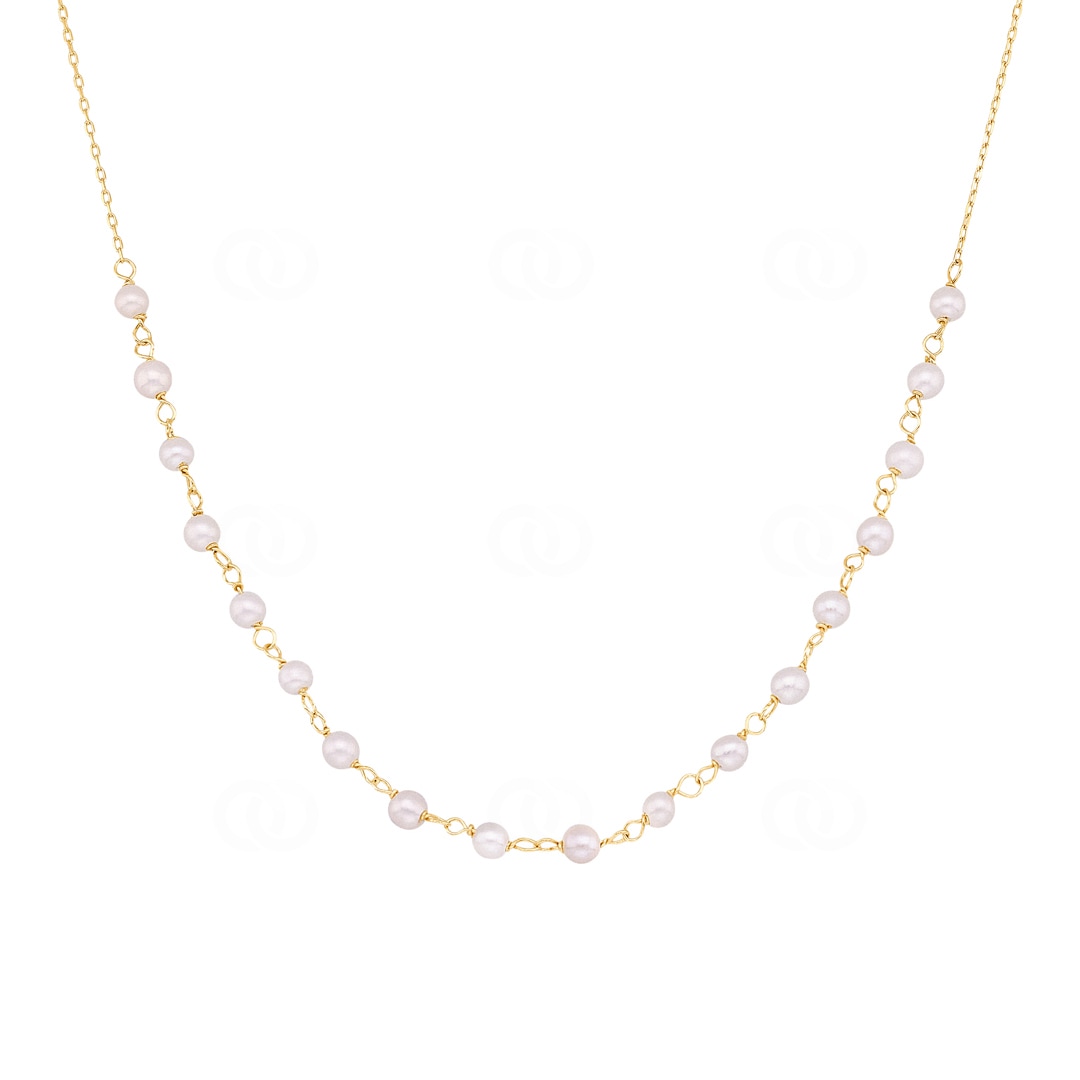 Collier 750/18 K Gelbgold mit Süsswasserzuchtperlen