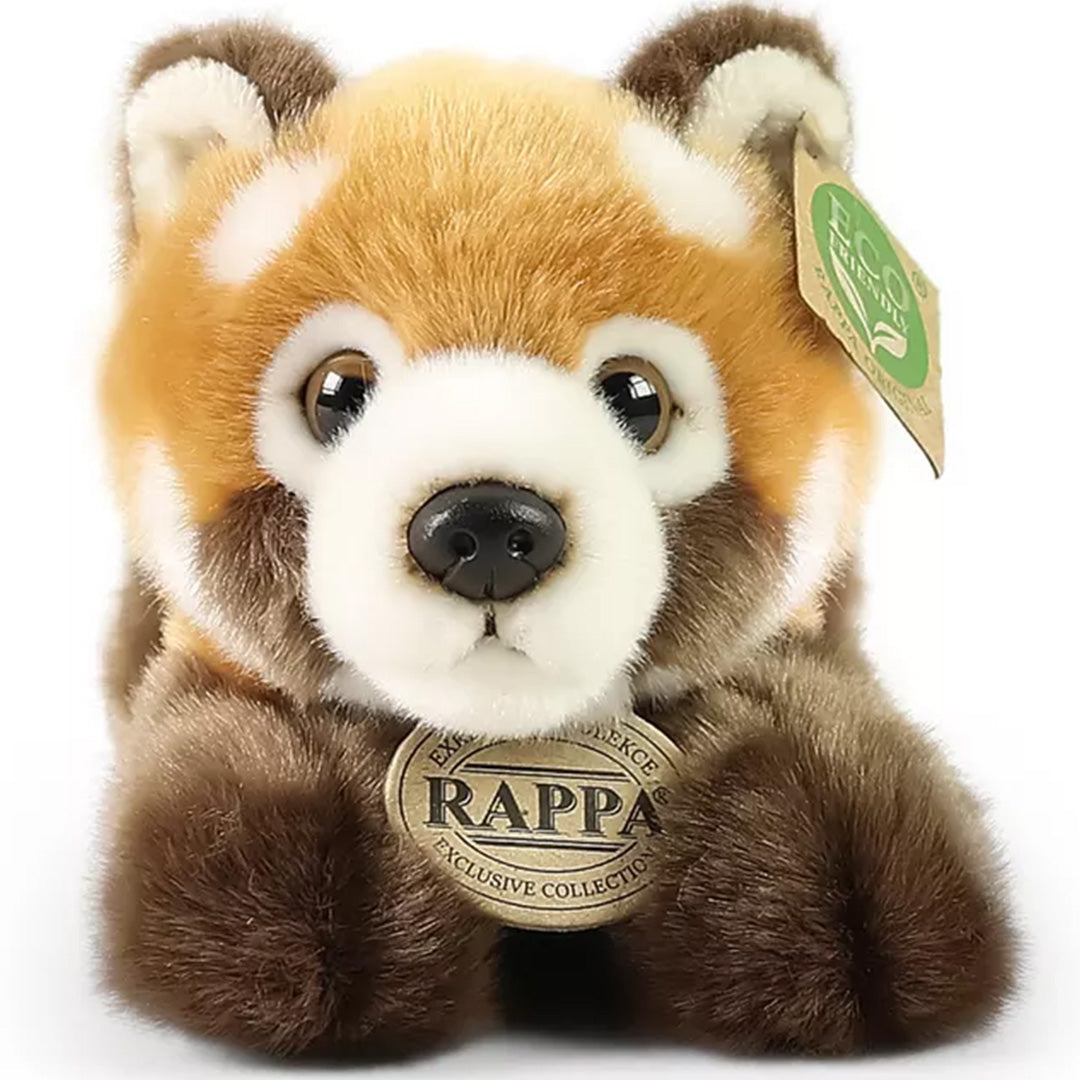 Rappa knuffelpanda rood liggend - 20 cm
