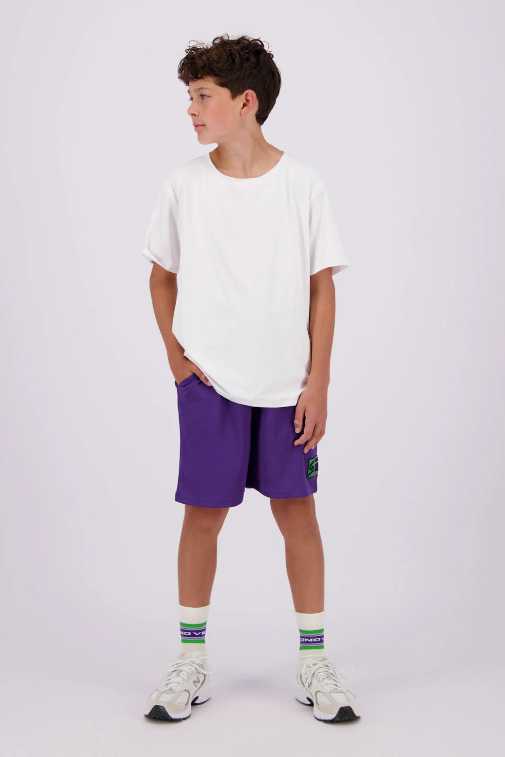 Vingino regular fit sweatshort Race paars