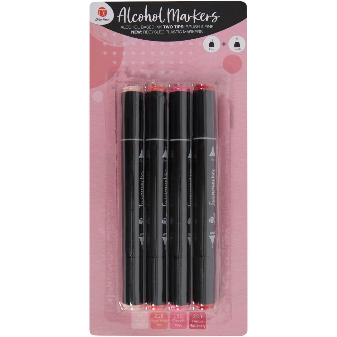 DécoTime twinmarkers 4 stuks | diverse kleuren