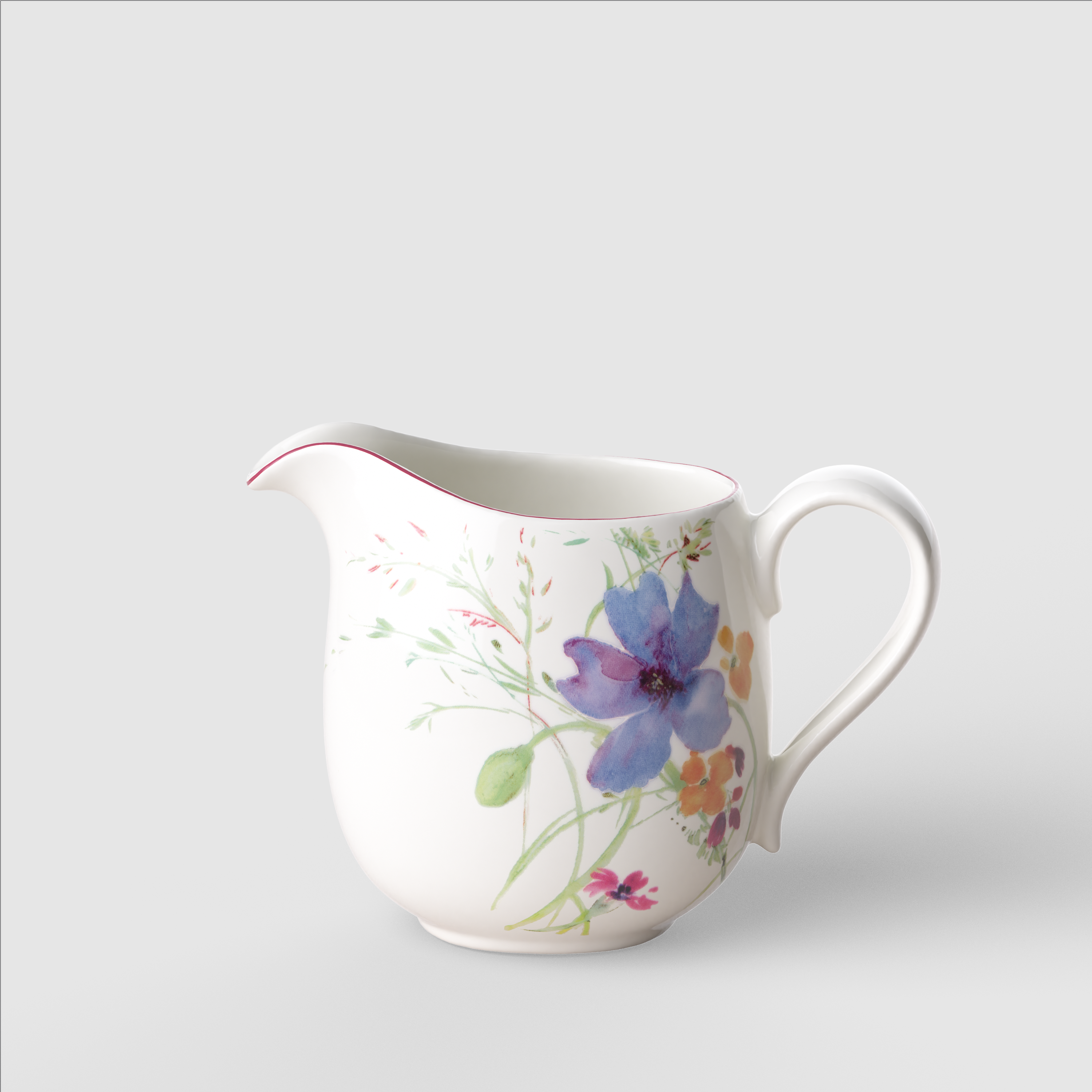 Mariefleur Creamer Multi-colored, 9.2 oz, Premium Porcelain