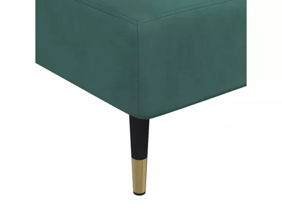 Prolenta Premium - Chaise longue vert foncé velours
