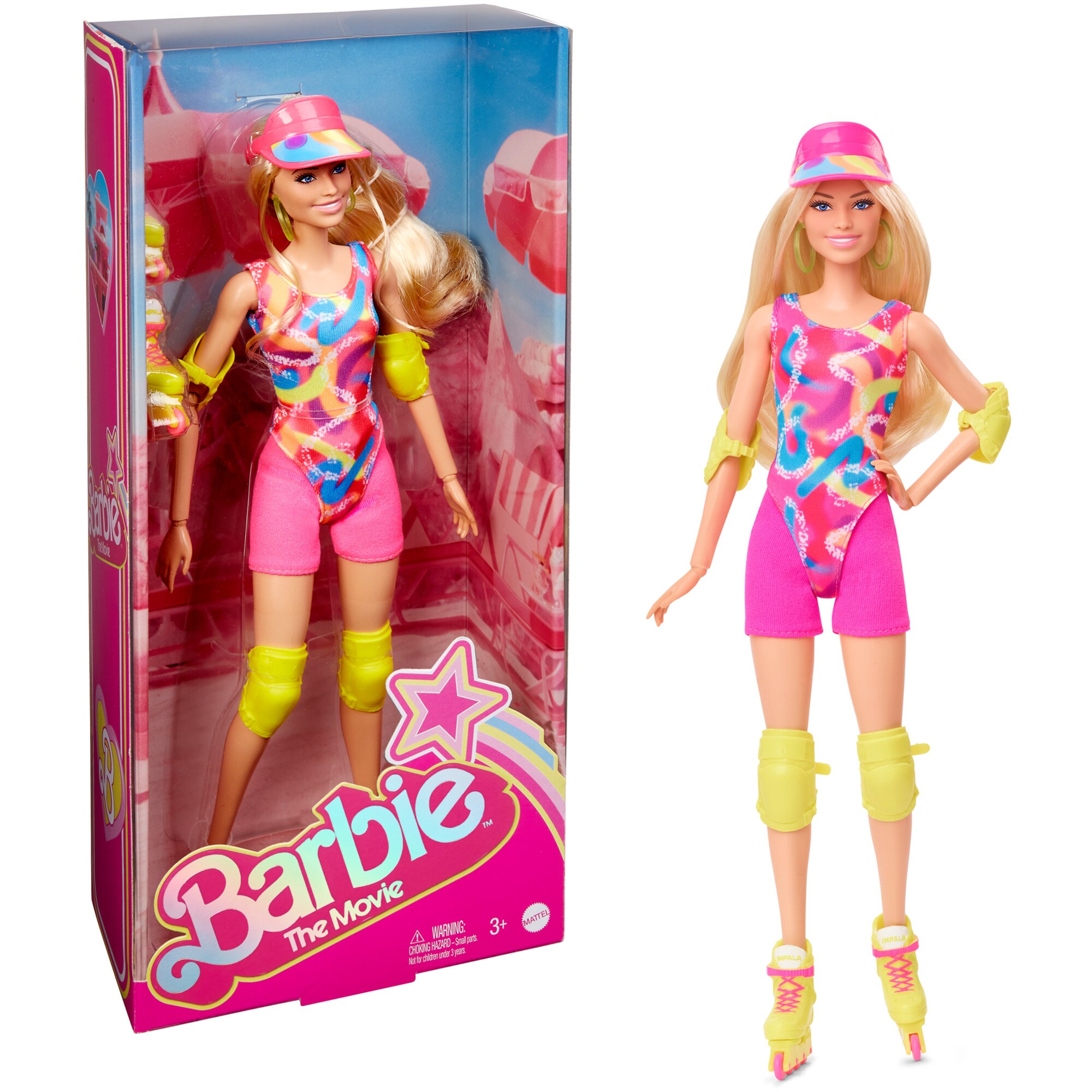 Mattel Puppe Barbie The Movie - Margot Robbie als Barbie: Inlineskating-Sammelpuppe