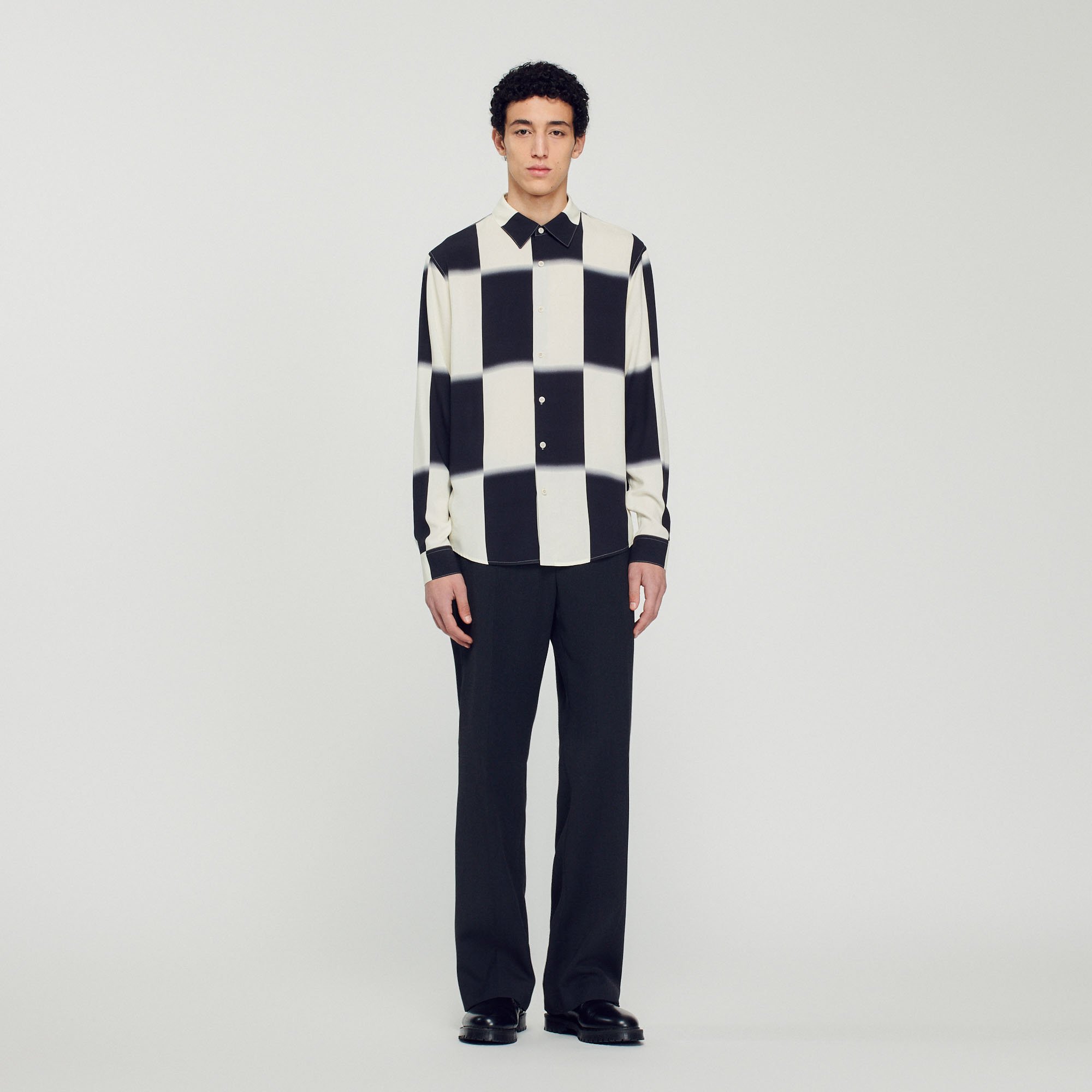 Chemise fluide imprime carreaux