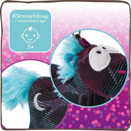NICI Theodor & Friends Special Edition - Schlüsselanhänger Einhorn Moon Beamer, 10cm