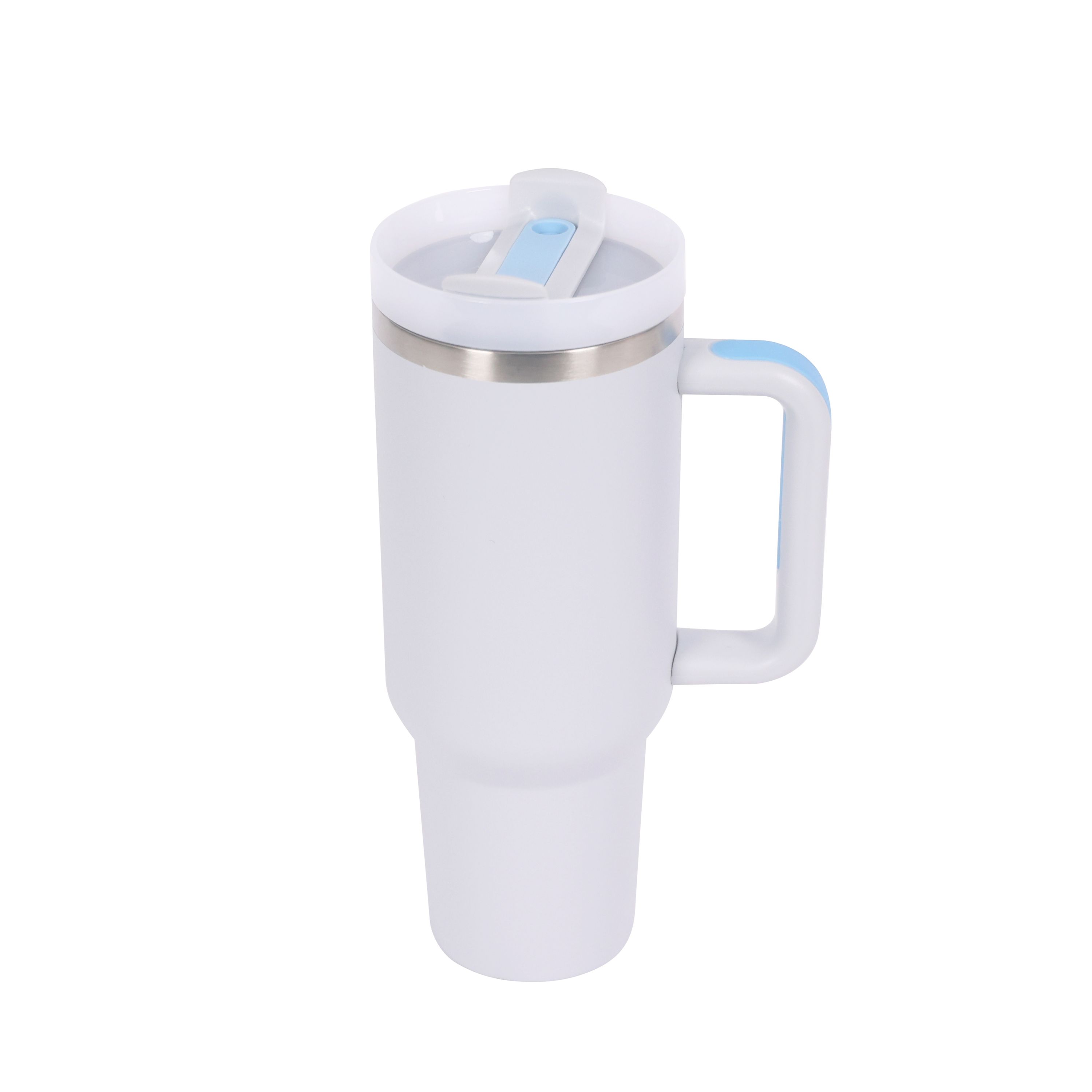 Thermobecher mit Strohhalm 1.1L weiss