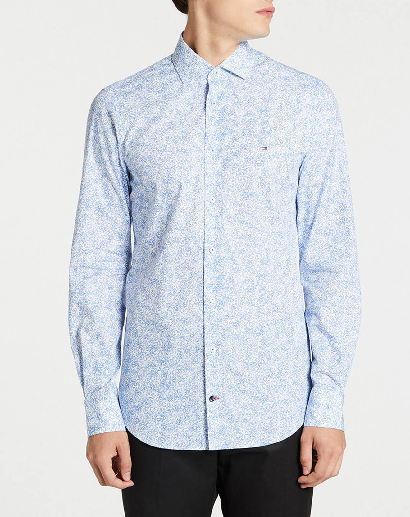 Tommy Hilfiger Chemise slim fit imprimé fleuri bleue