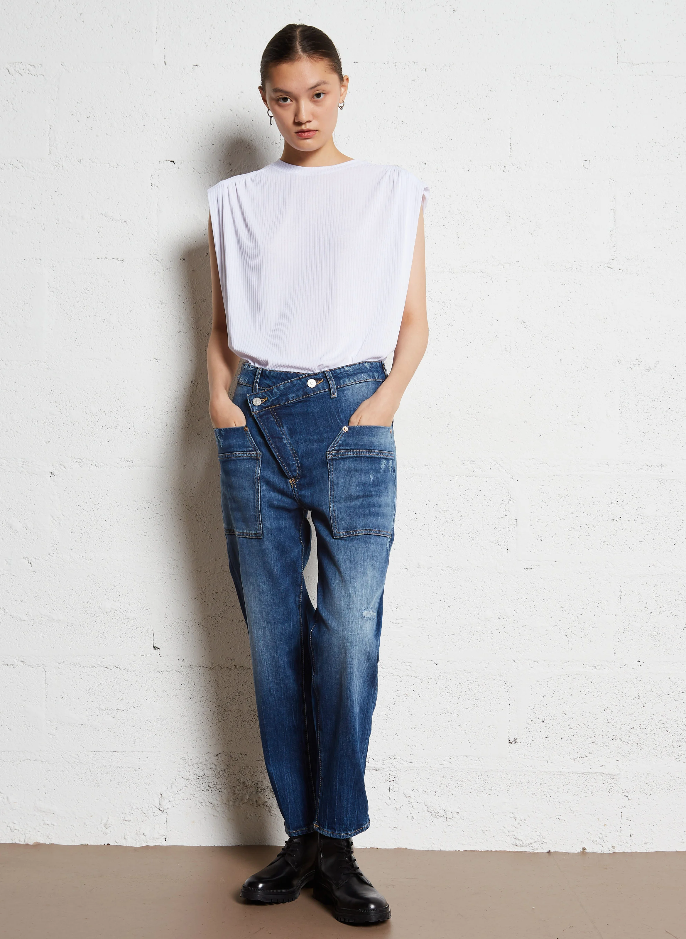 Jean boyfriend stretch | Bleu