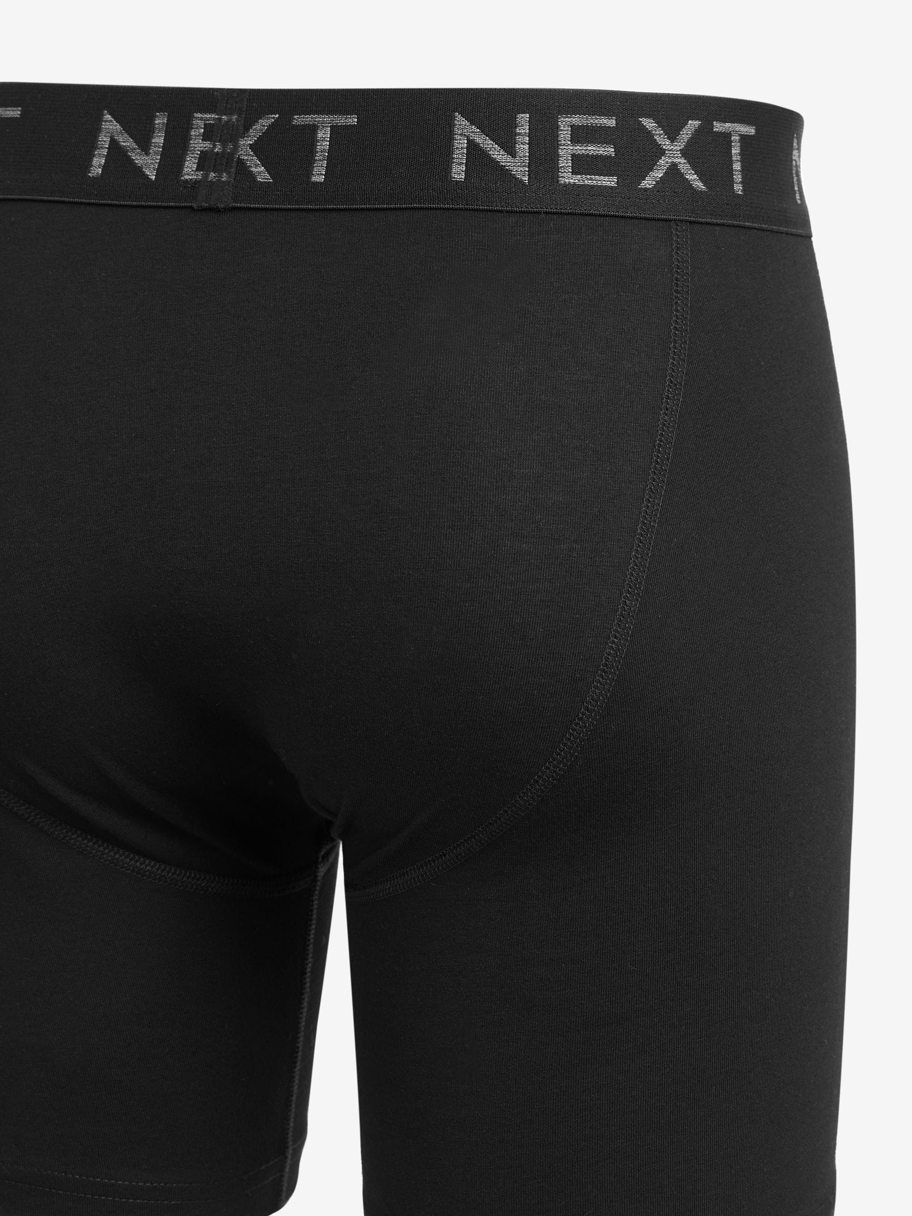 Zwart - Verpakking van 10 - Sportboxershorts met A-voorkant en langere pijpen