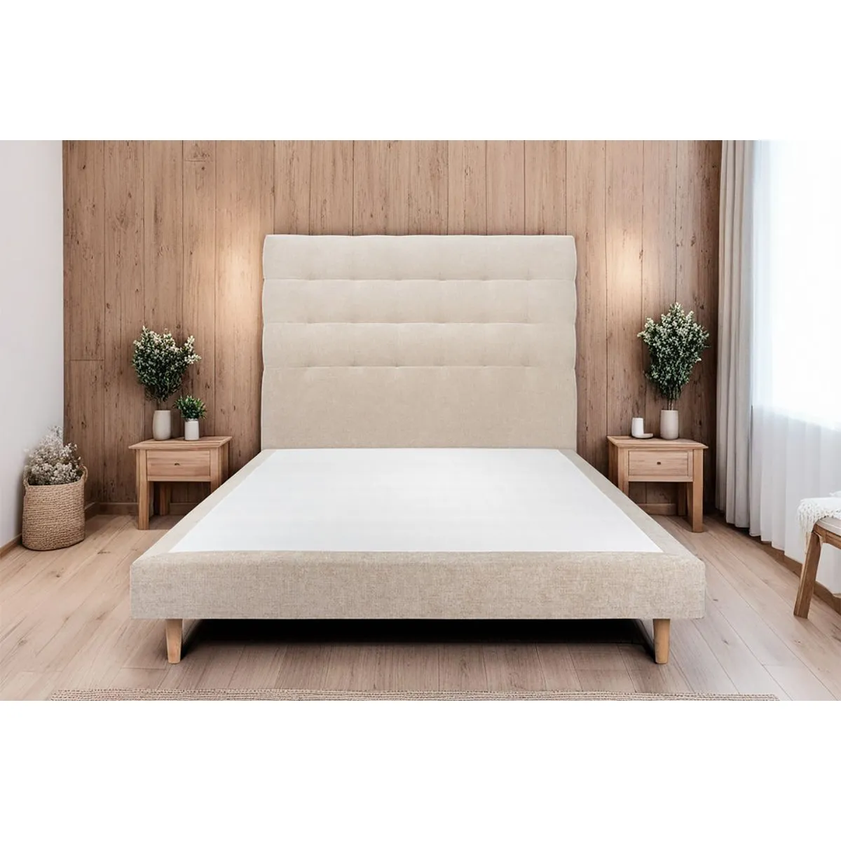 Sommeil de Plomb Lit 135x190cm - Beige brun