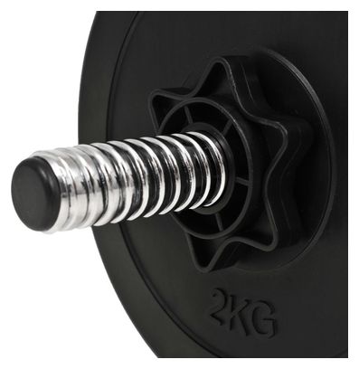 Haltères 14 pièces 20 kg poids barres disques fitness musculation biceps 02_0000737