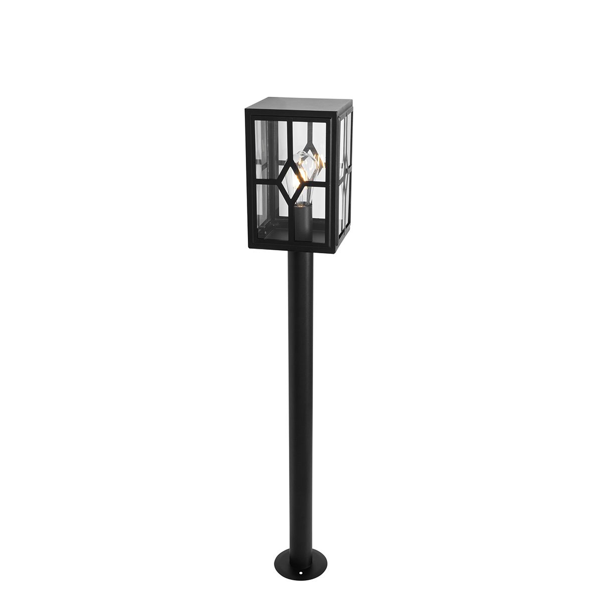 Klassieke staande buitenlamp zwart 100 cm IP44 - Dover