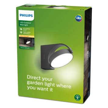 Philips wandlamp buiten Mimosa antraciet