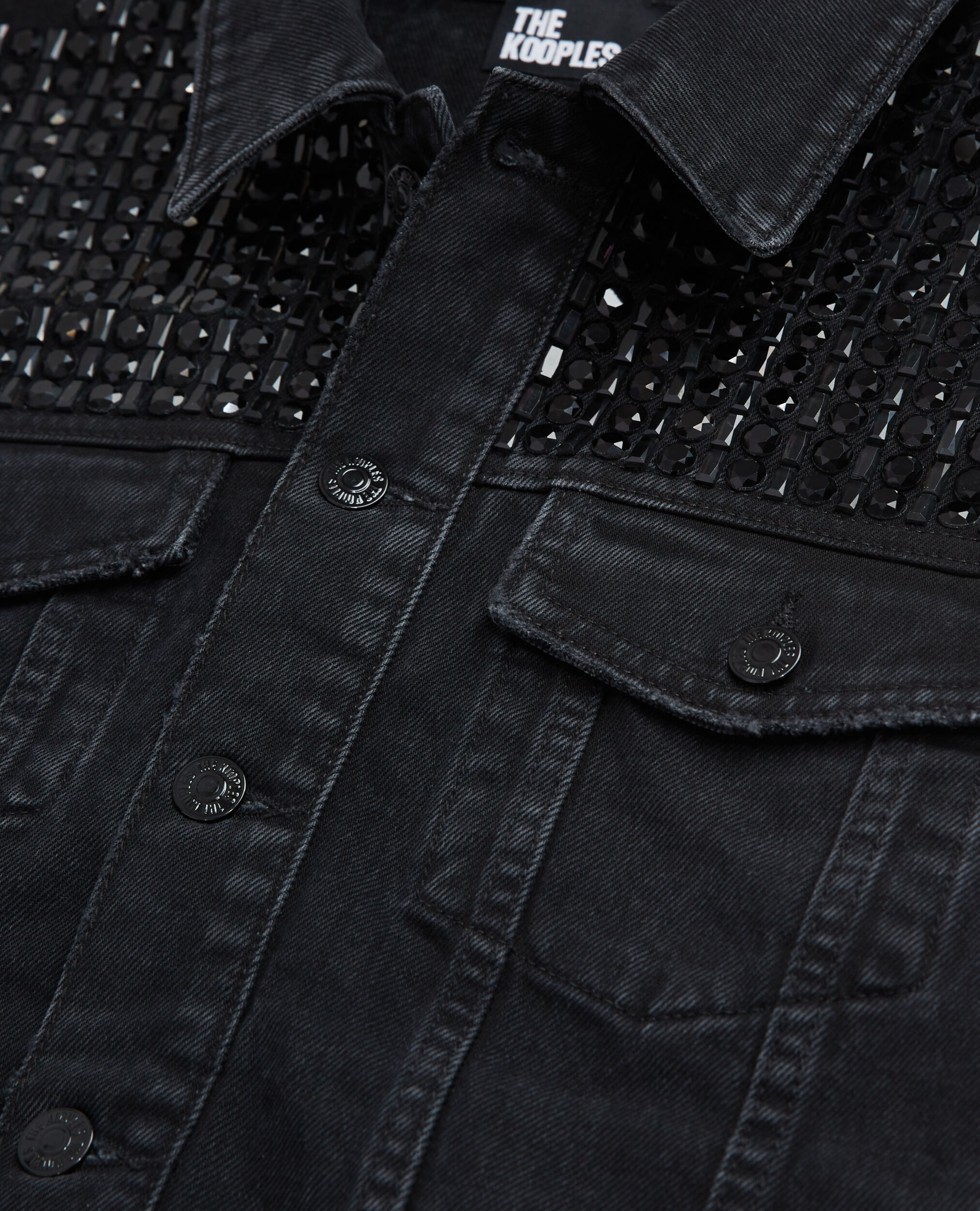 Blouson sans manches en denim noir