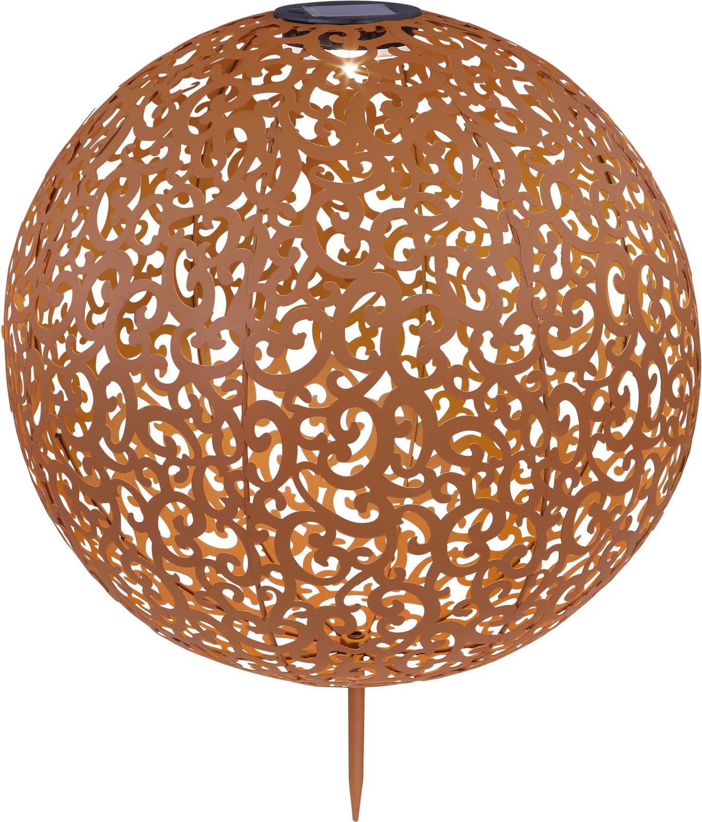 Solarleuchte - rost - Metall - Ø 40 cm