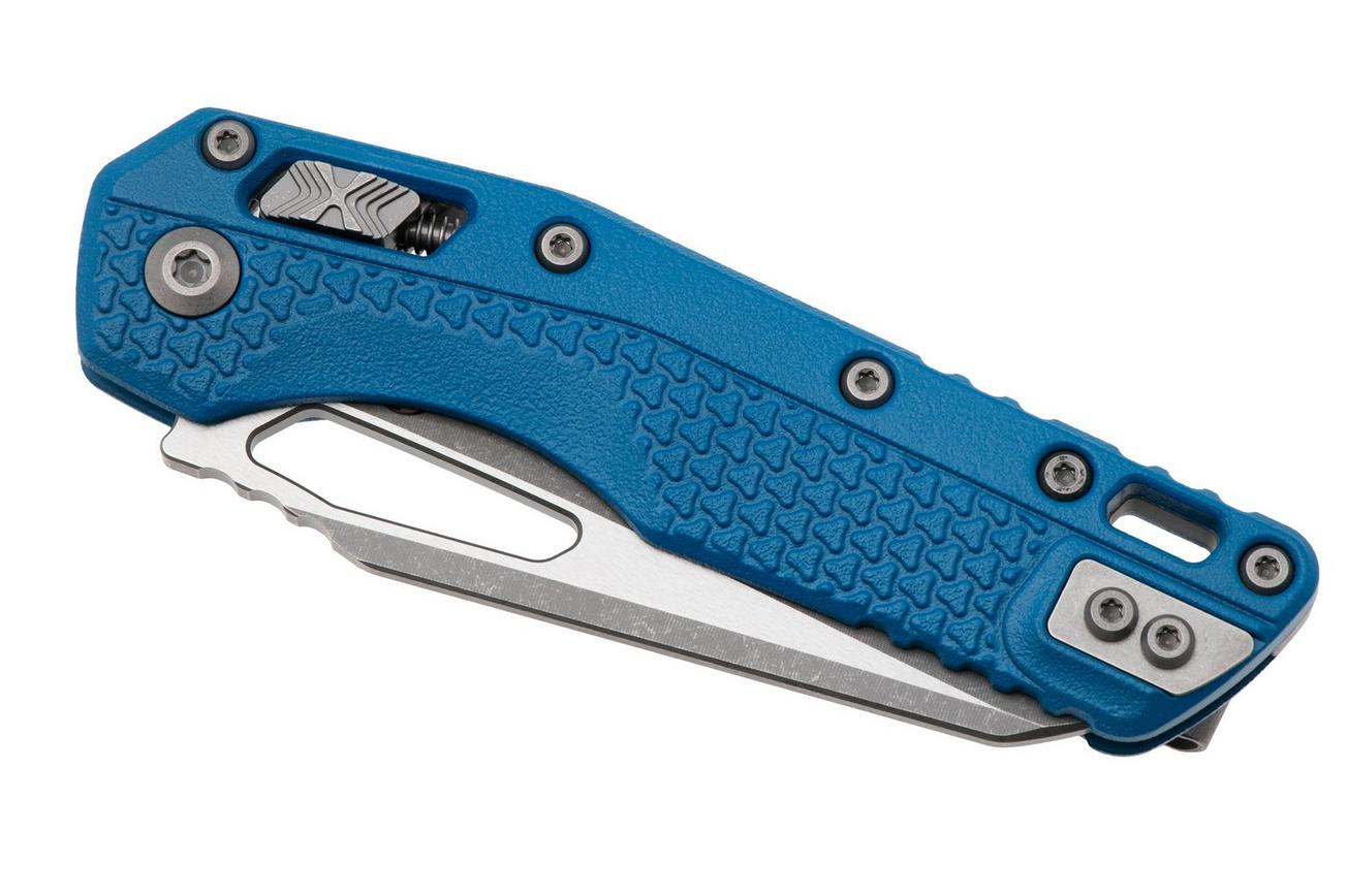 Microtech MSI Standard Issue 210T-10APPMCBL, Apocalyptic Stonewashed M390MK, Blue Polymer zakmes