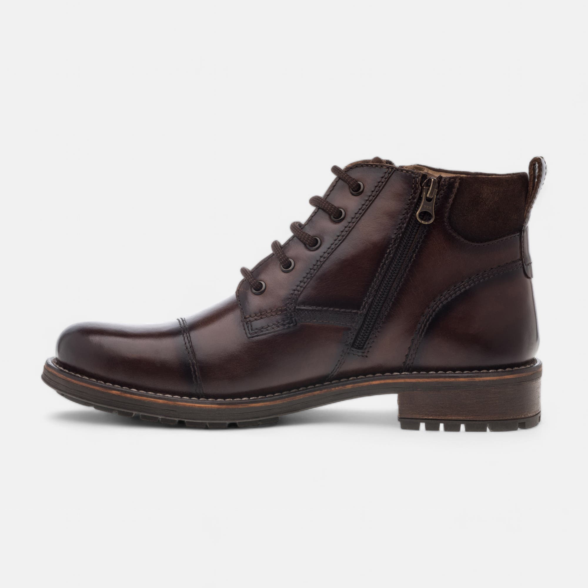 Boots Homme en cuir cognac