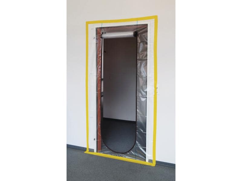 HOLA Staubschutztüre LDPE-Folie 2.5 x 1.1 m Starke LDPE-Folie mit hochwertigem Reissverschluss