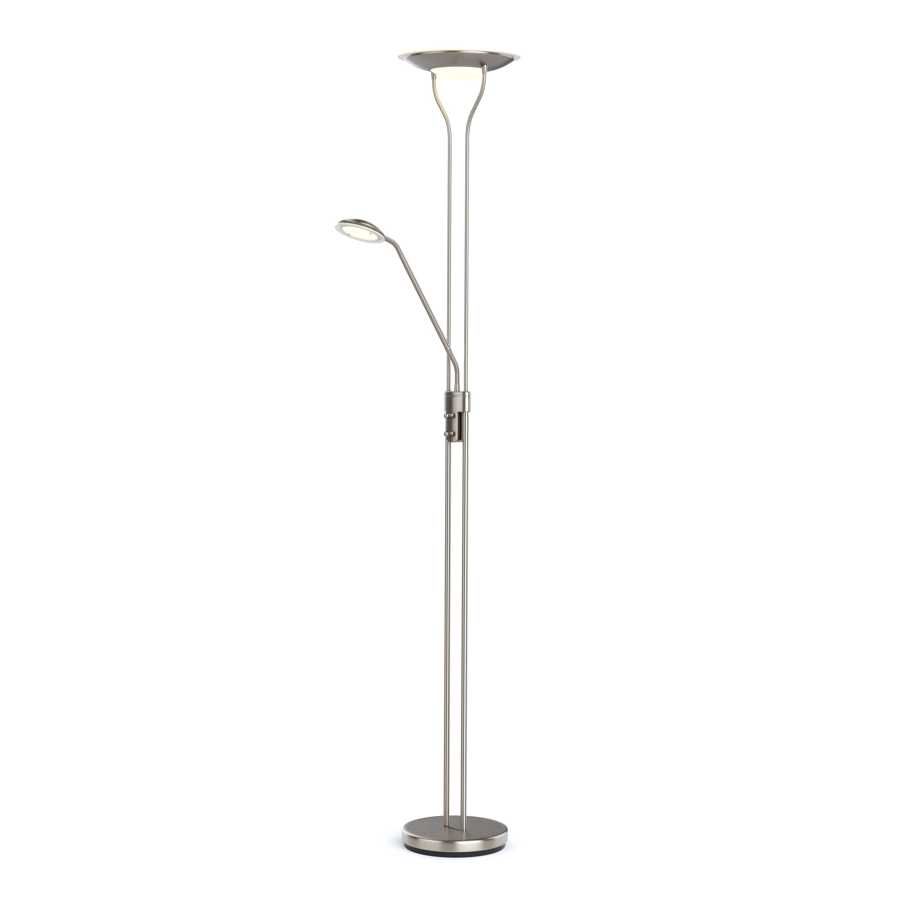 LED Stehlampe RESIL dimmbar silber